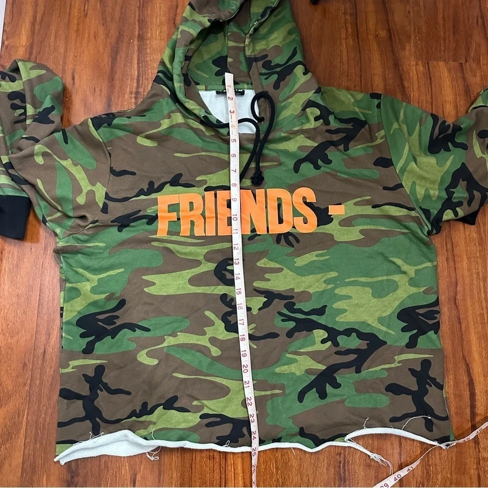 Vlone Friends Vintage Denim Crop Jacket Size XL